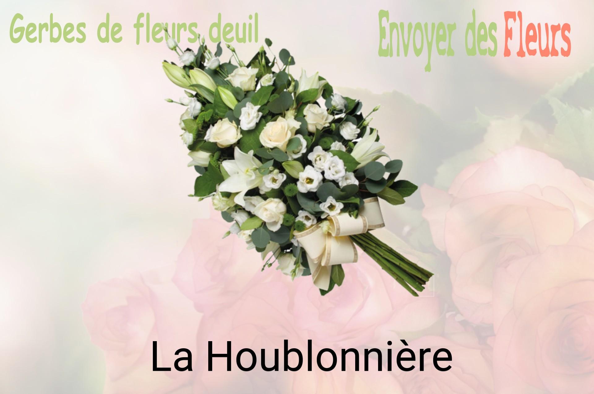 Gerbe de fleurs de deuil livrée à La Houblonnière